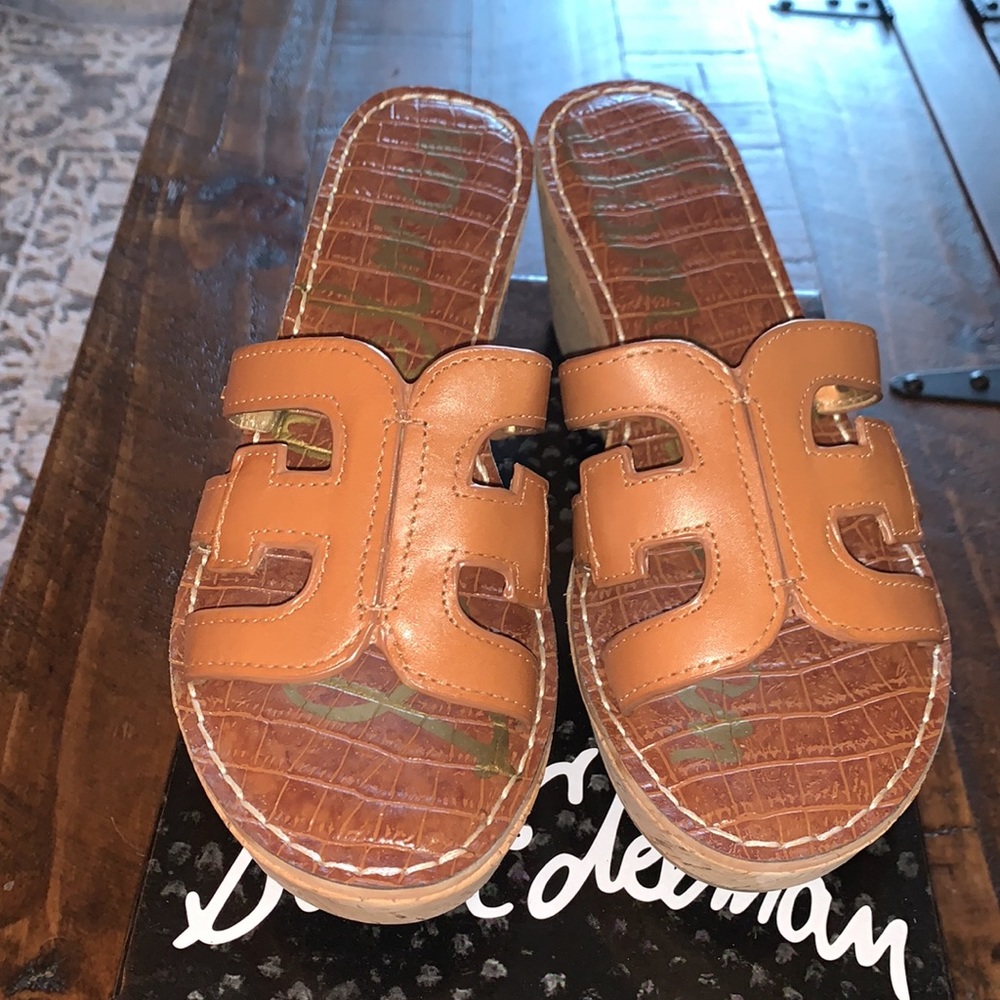 NWT Sam Edelman Regis saddle leather wedges